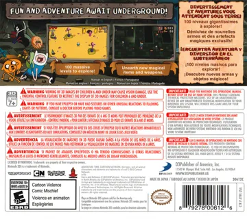 Adventure Time - Explore the Dungeon Because I DONT KNOW! (USA) box cover back